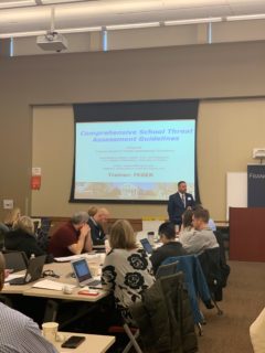 Jim Feger speaking to the group
