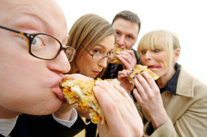 Hungry office workers
